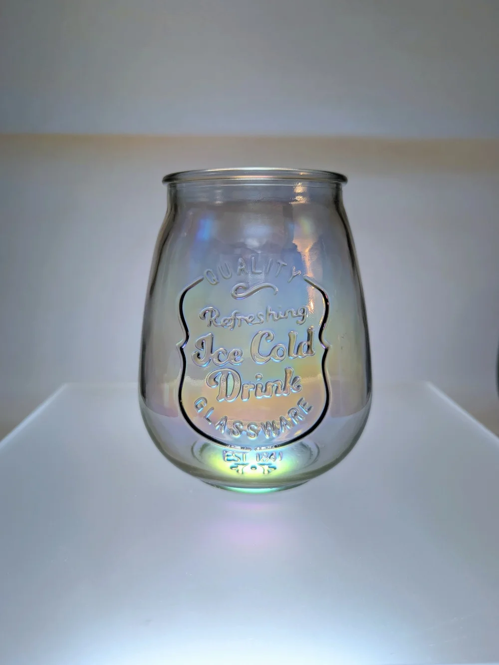 Irridescent Stemless Wine Glasses - Set of 4